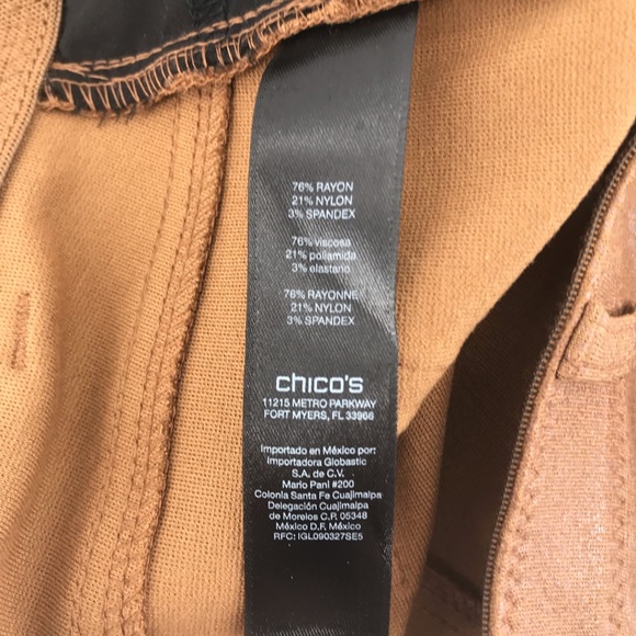 Chico’s So Slimming Vegan Leather Pants - Picture 5 of 6